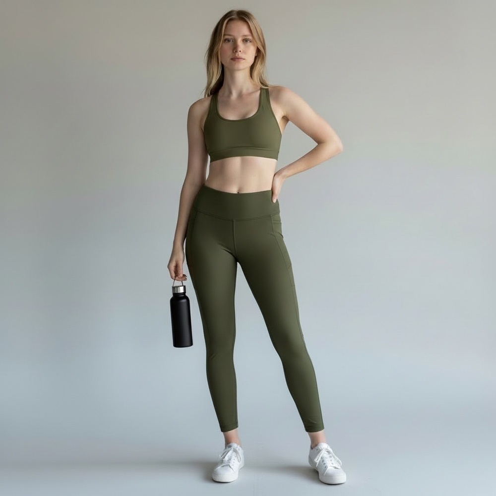 Vuori Olive Green Women's Active Leggings